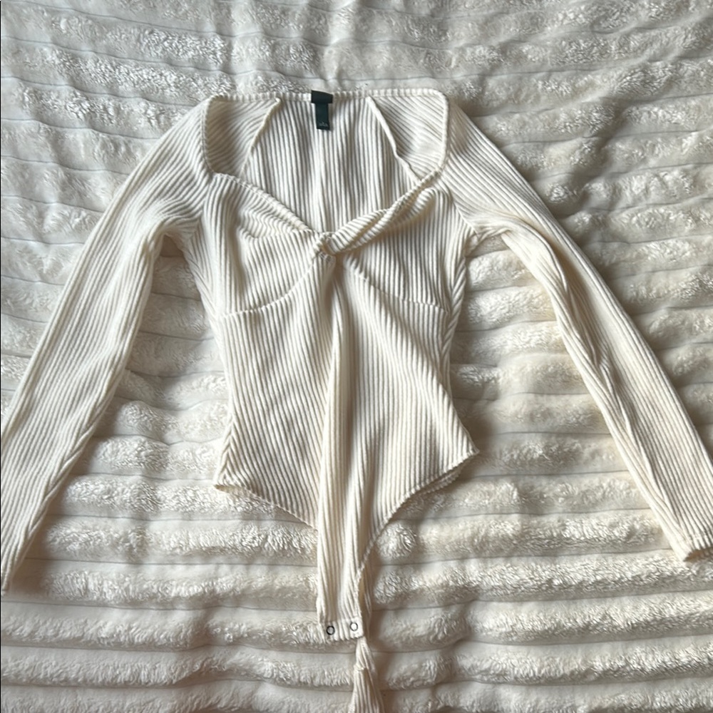 Elegant Cream Long Sleeve Top